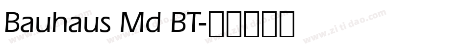 Bauhaus Md BT字体转换